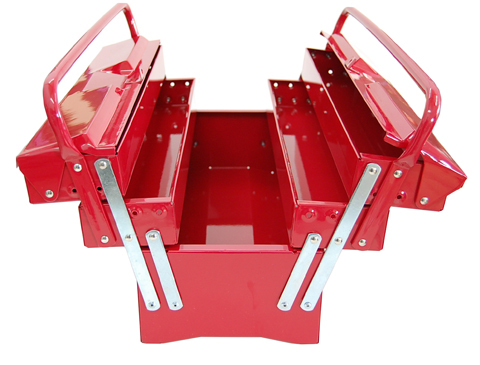Verktygslåda 5-fack, Röd