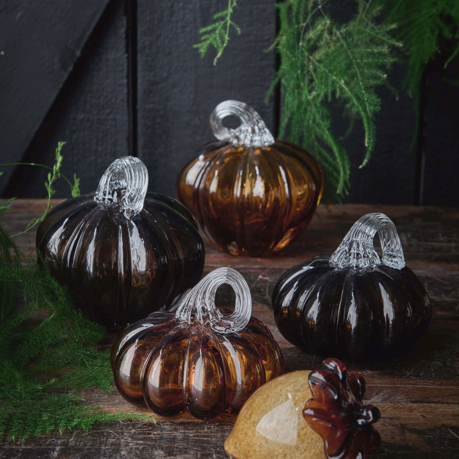 Pumpa i glas L - Bärnsten - 2