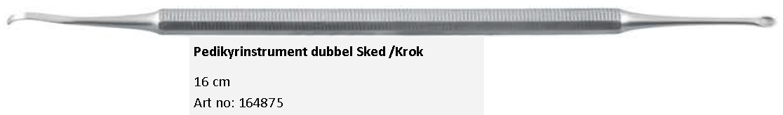 Pedikyrinstrument Sked/Krok 16cm