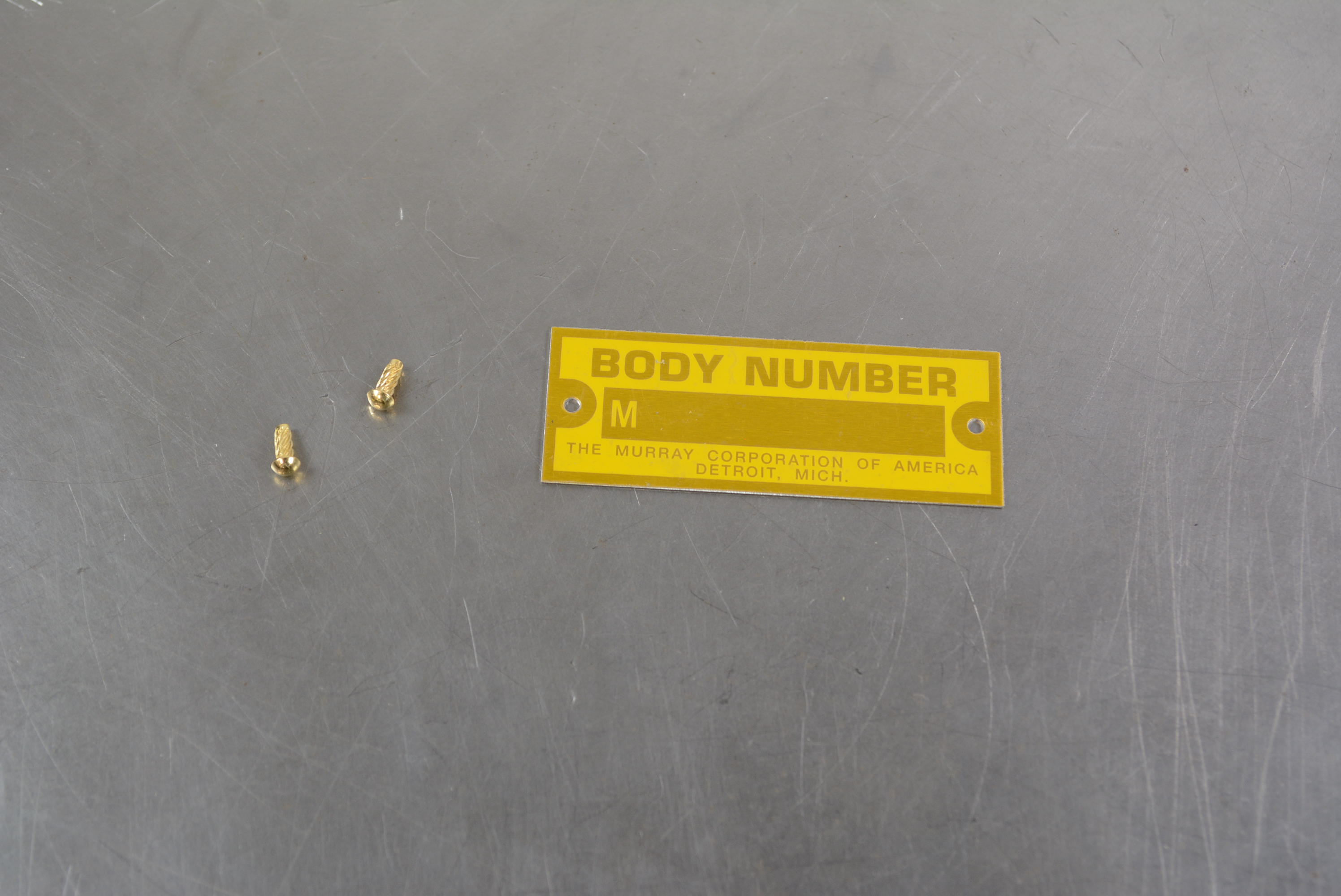 Body number Plate for Murray