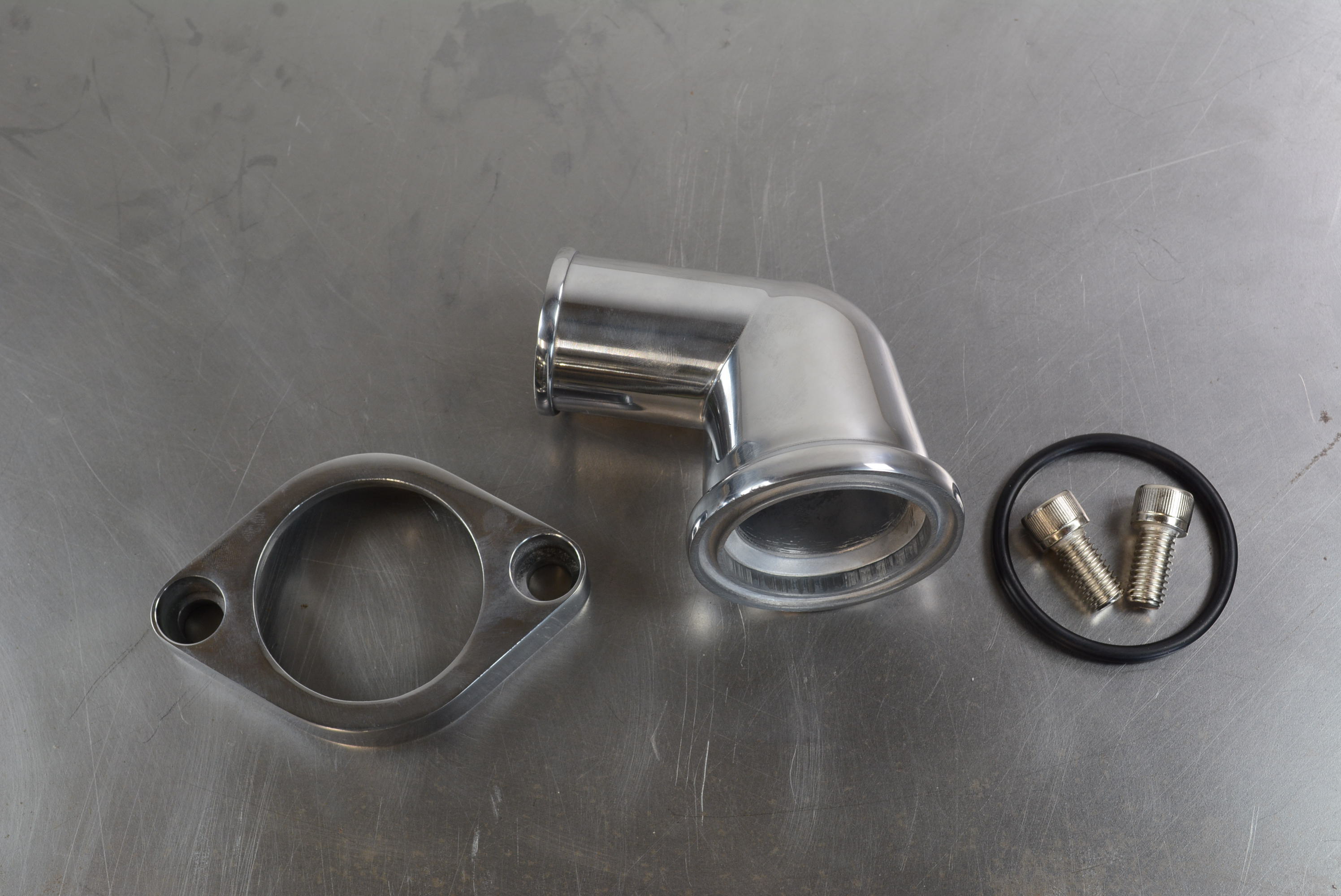 Thermostat Housing Chevy 15° Polished Aluminum