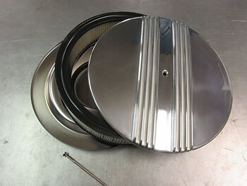 Air Cleaner 14´´x3´´ Aluminum Flat Base