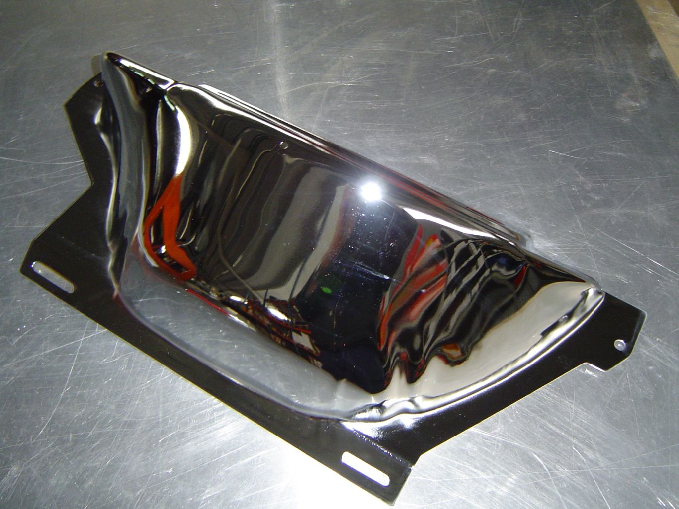 Transmission Dust Cover TH350/TH400/700R4 Chrome Smooth