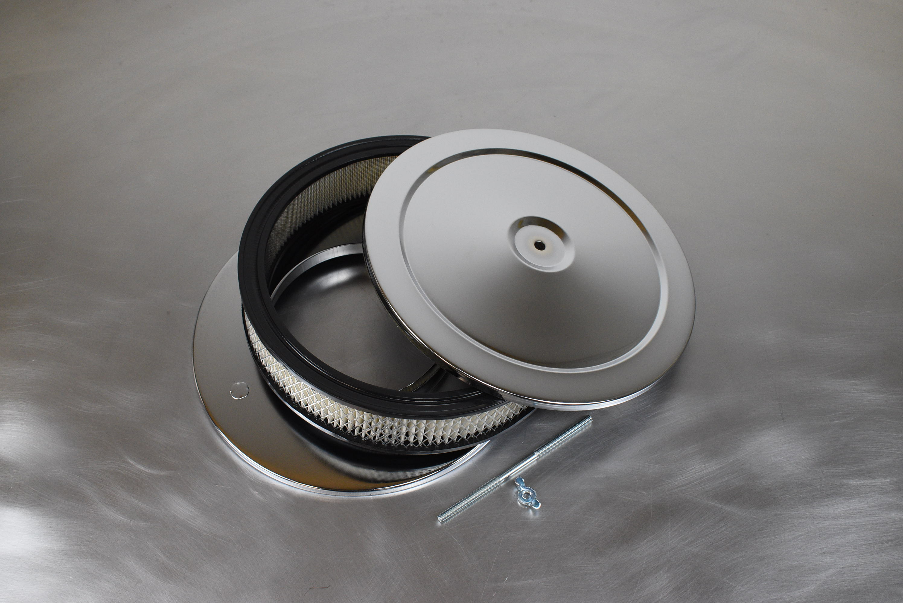 Air Cleaner 10´´x2´´ Chrome