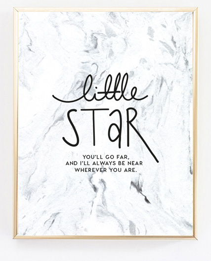 Little Star Marbled Paper