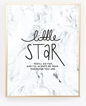 Little Star Marbled Paper