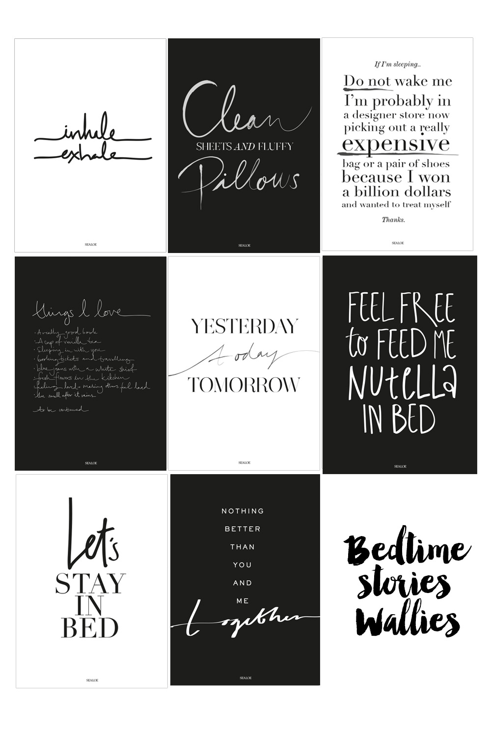 BEDTIME STORIES WALLIES: 8 PRINTS IN ONE PACK