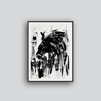 Black painting poster