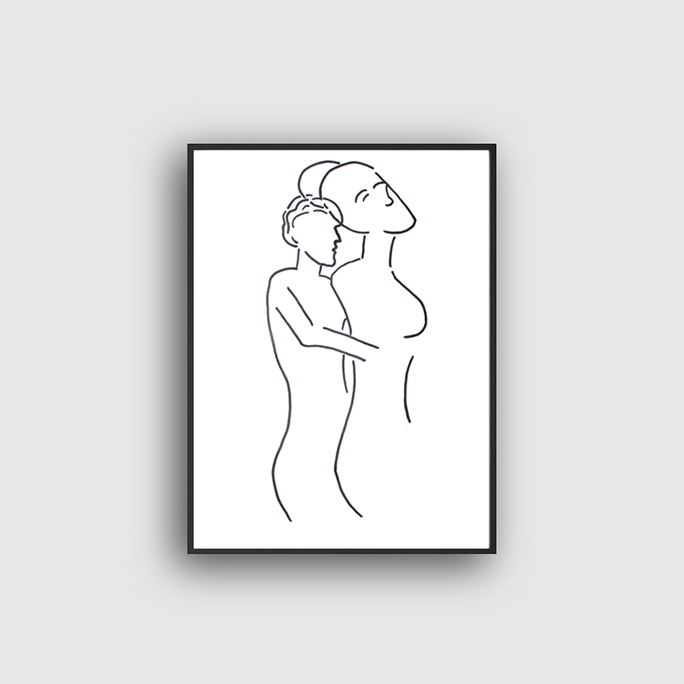 Love silhouette Poster