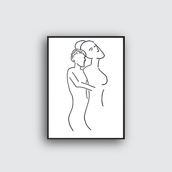 Love silhouette Poster