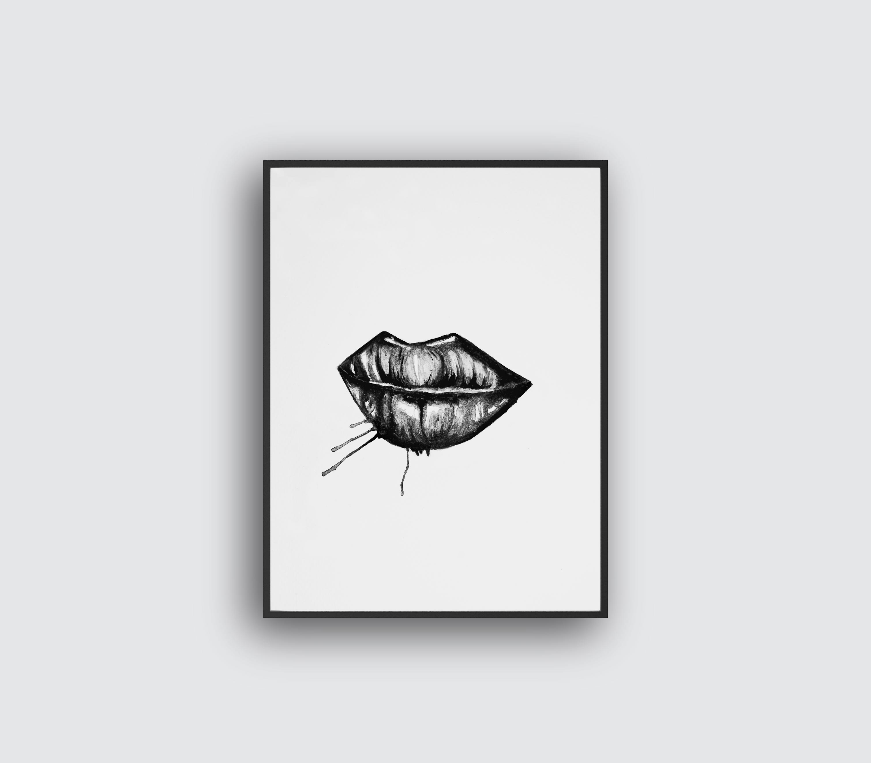 Lips Three Illustration