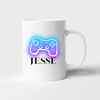 Mugg med personligt namn - Gamer