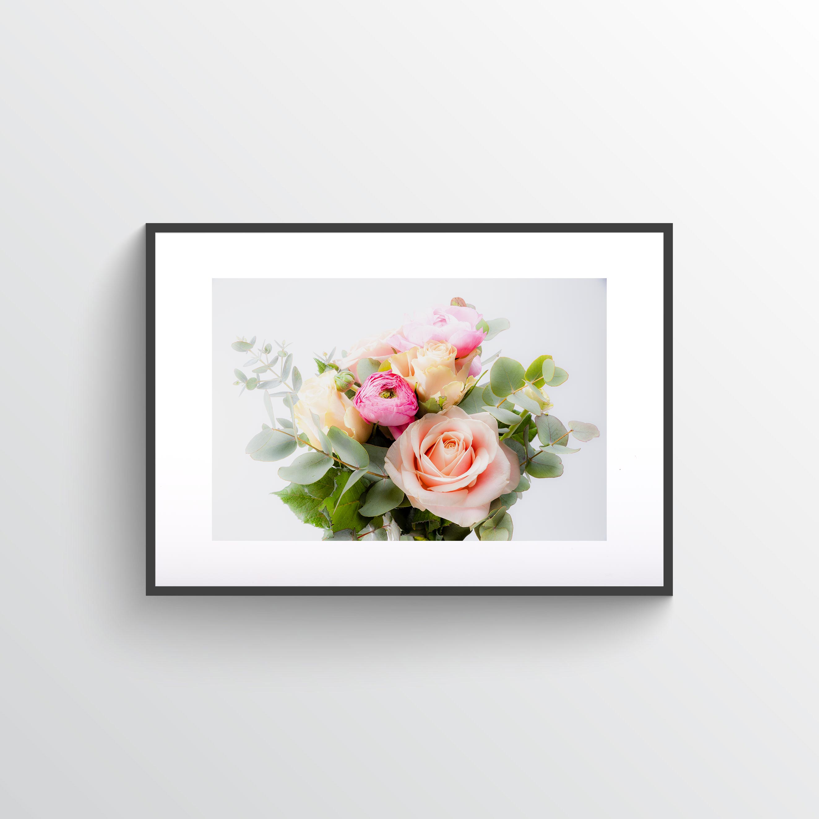 Ranunculus & roses  three poster