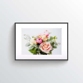 Ranunculus & roses  three poster