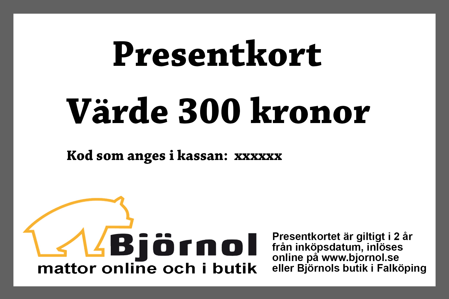 Presentkort 300