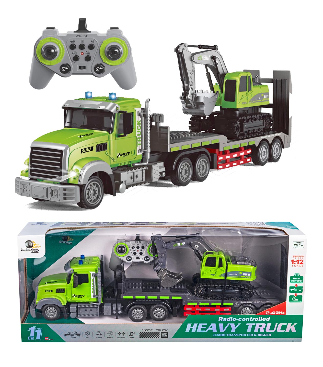 R/C Lastbil Med Grävare - 2