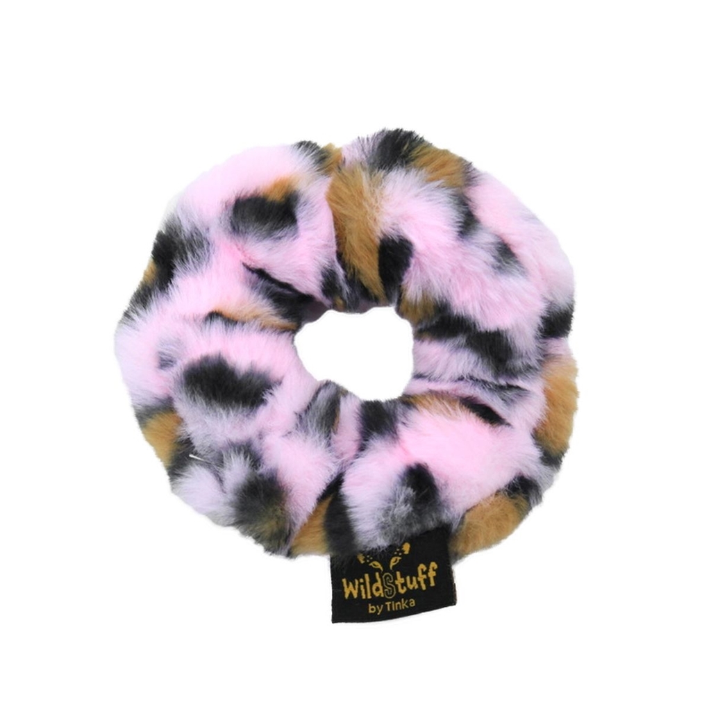 Hårsnodd Rosa Leopard