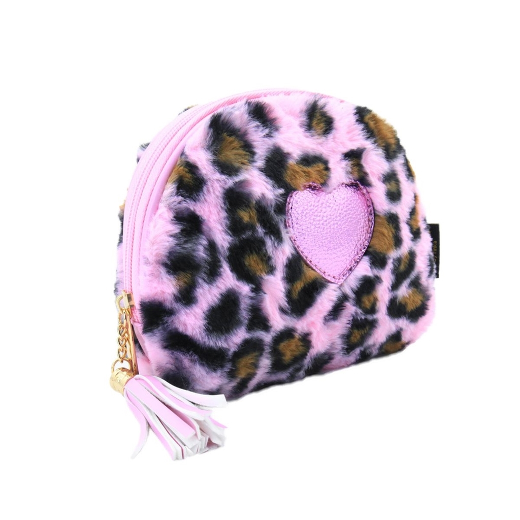Liten Sminkväska Rosa Leopard