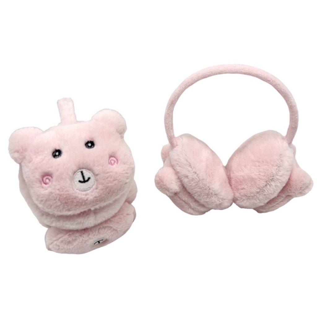Öronvärmare Rosa Nalle