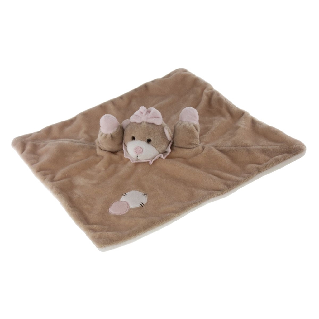 Snuttefilt Nalle Beige/Rosa