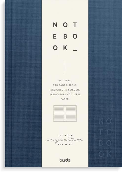 Skrivbok Mörkblå Linjerad