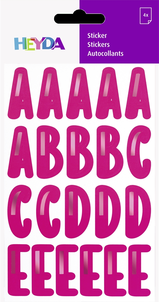 Stickers Alfabet Rosa