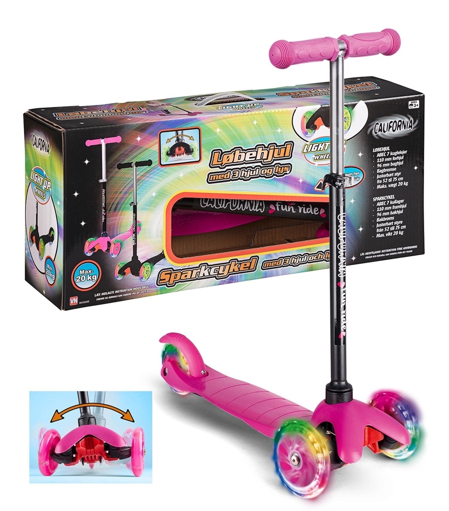 Sparkcykel 3-hjulig Rosa