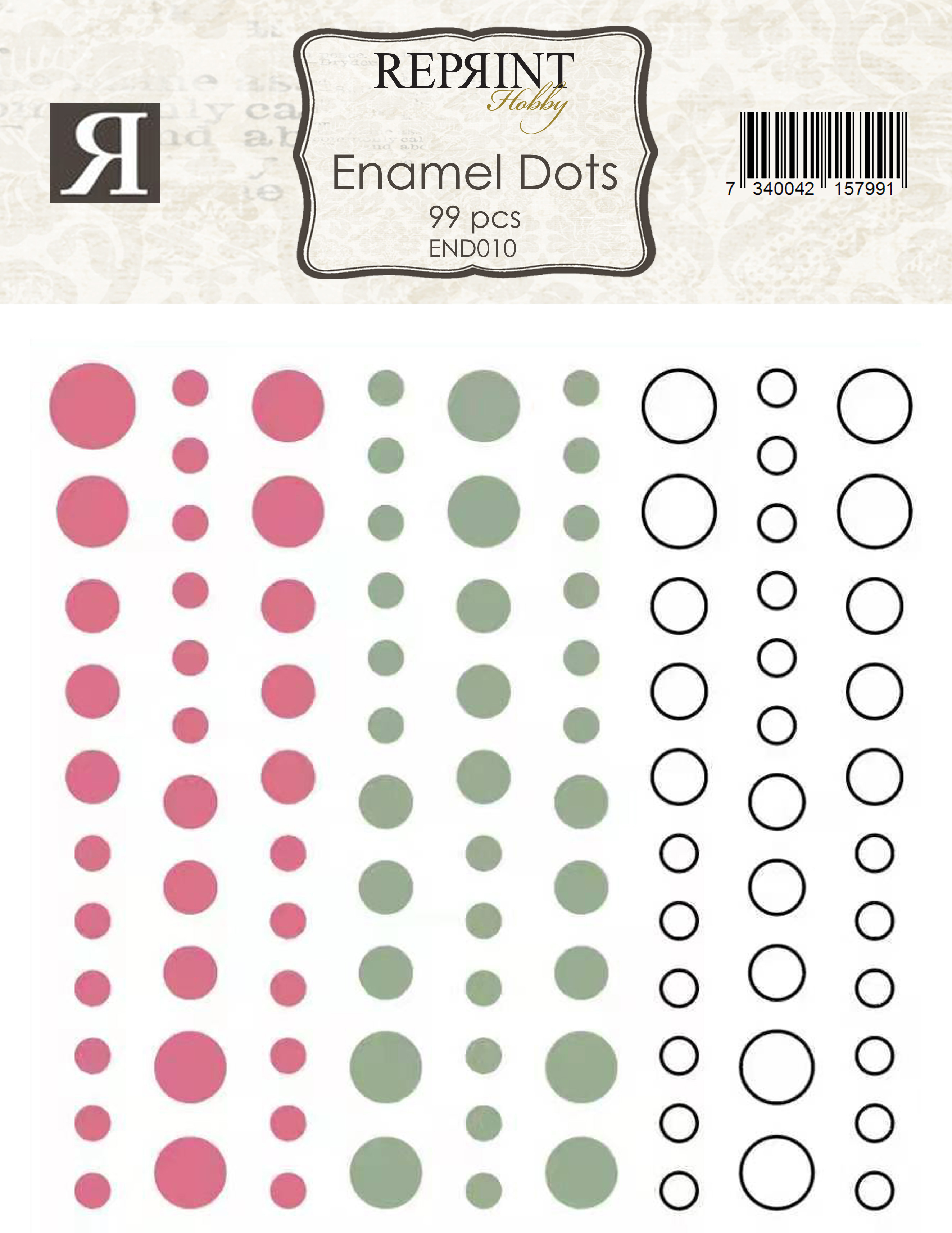 Adhesive Enamel Dots Summer Garden