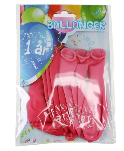 Ballonger 1år Rosa