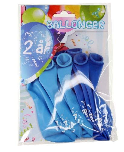 Ballonger 2 år Blå