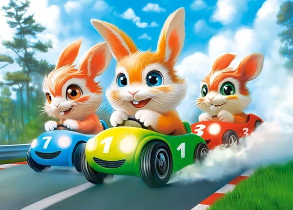 Pussel 120 Rabbit Racing