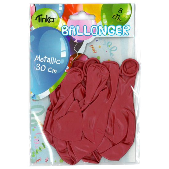 Ballonger Metallic Röd