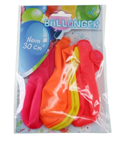 Ballonger Neonfärgade
