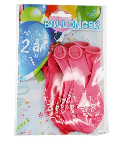 Ballonger Rosa 2år