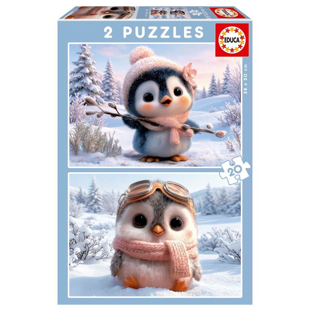 Pussel 2x20 Pingviner