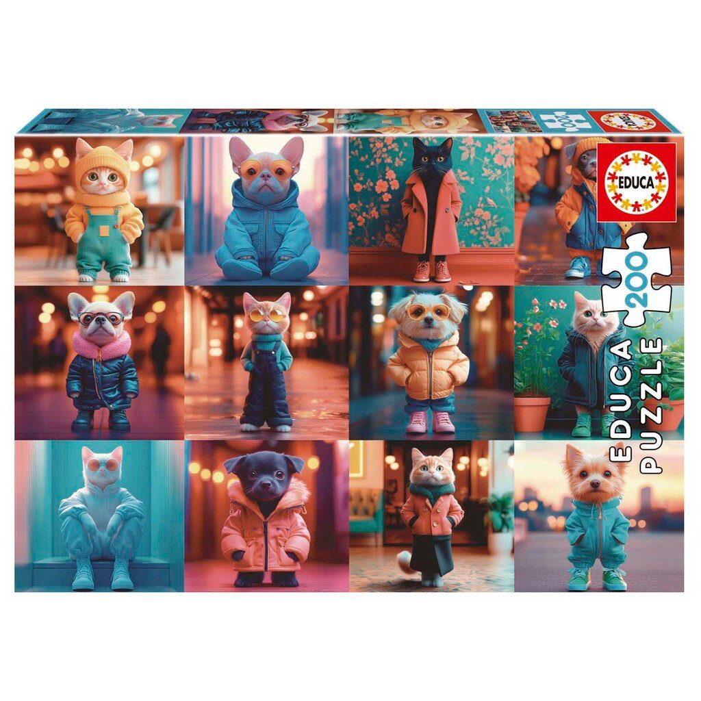 Pussel 200 Fashion Animals