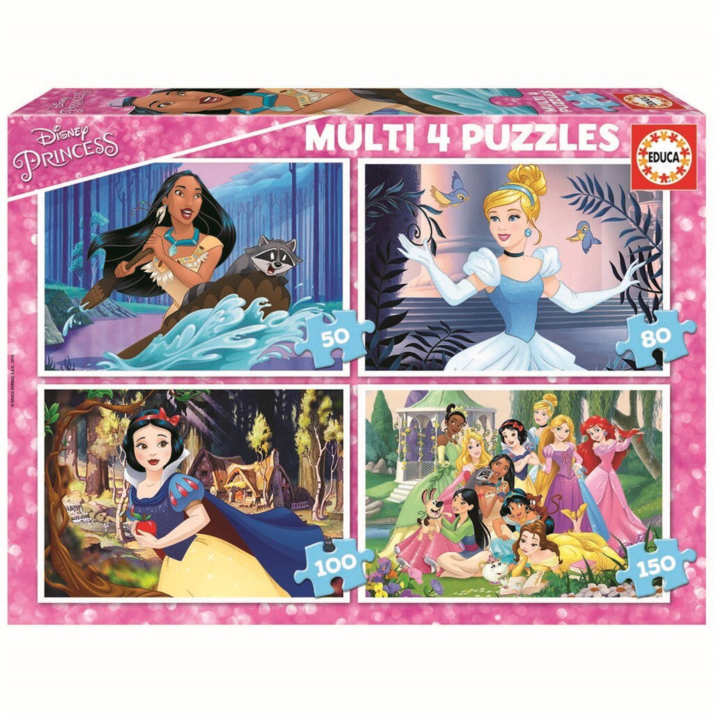 Pussel 4 i 1 Prinsess