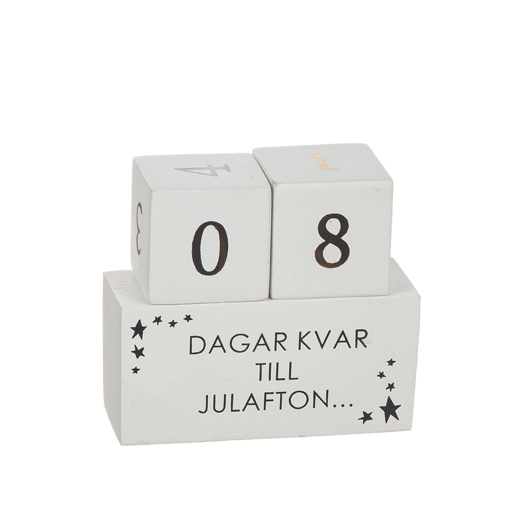 Kalender “Dagar kvar till jul” i trä