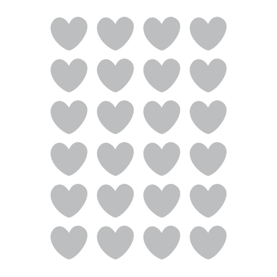 Stickers Hjärta Silver