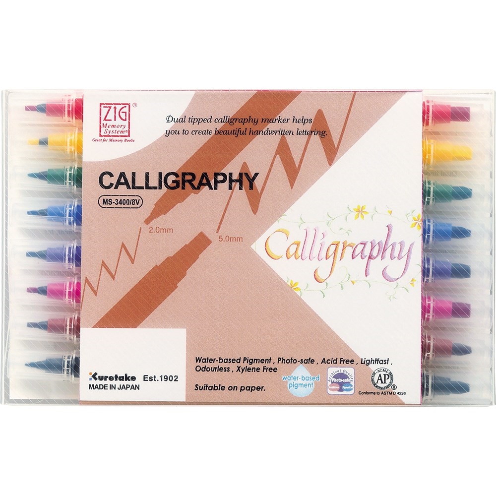 Kalligrafipennor 8-pack