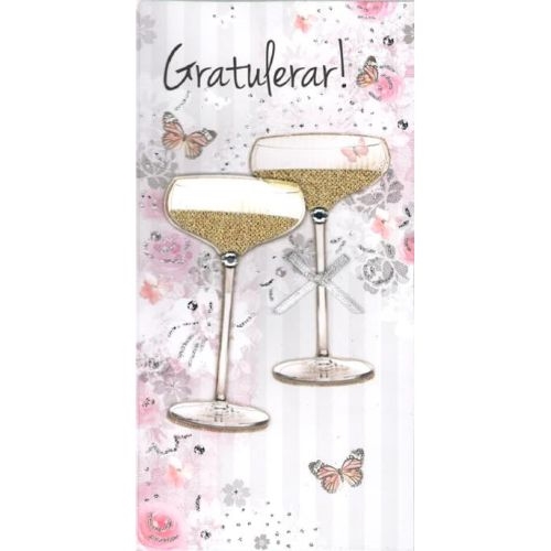 Grattiskort Champagneglas
