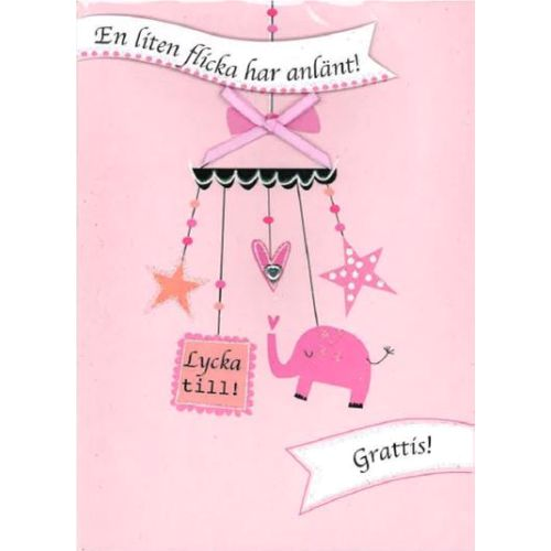Kort Grattis till Flickan