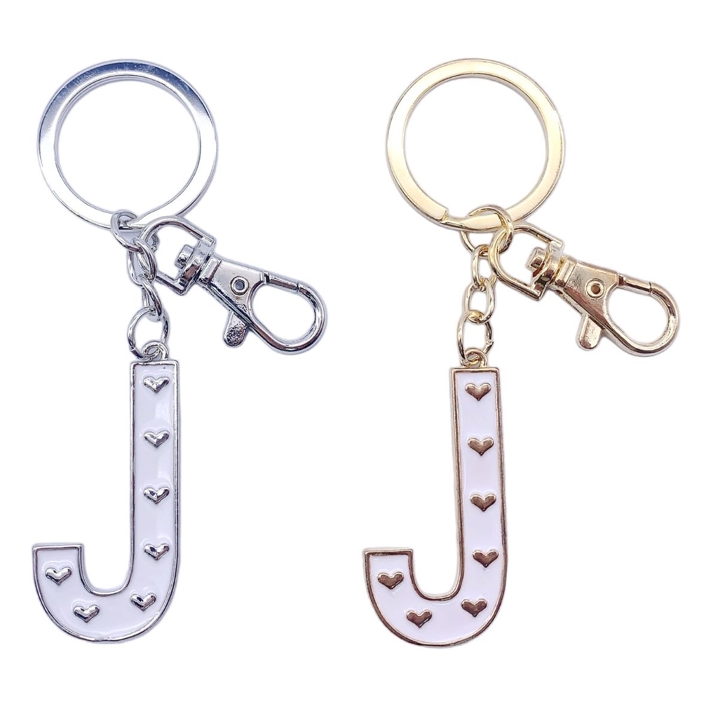 Nyckelring Guld/Silver J