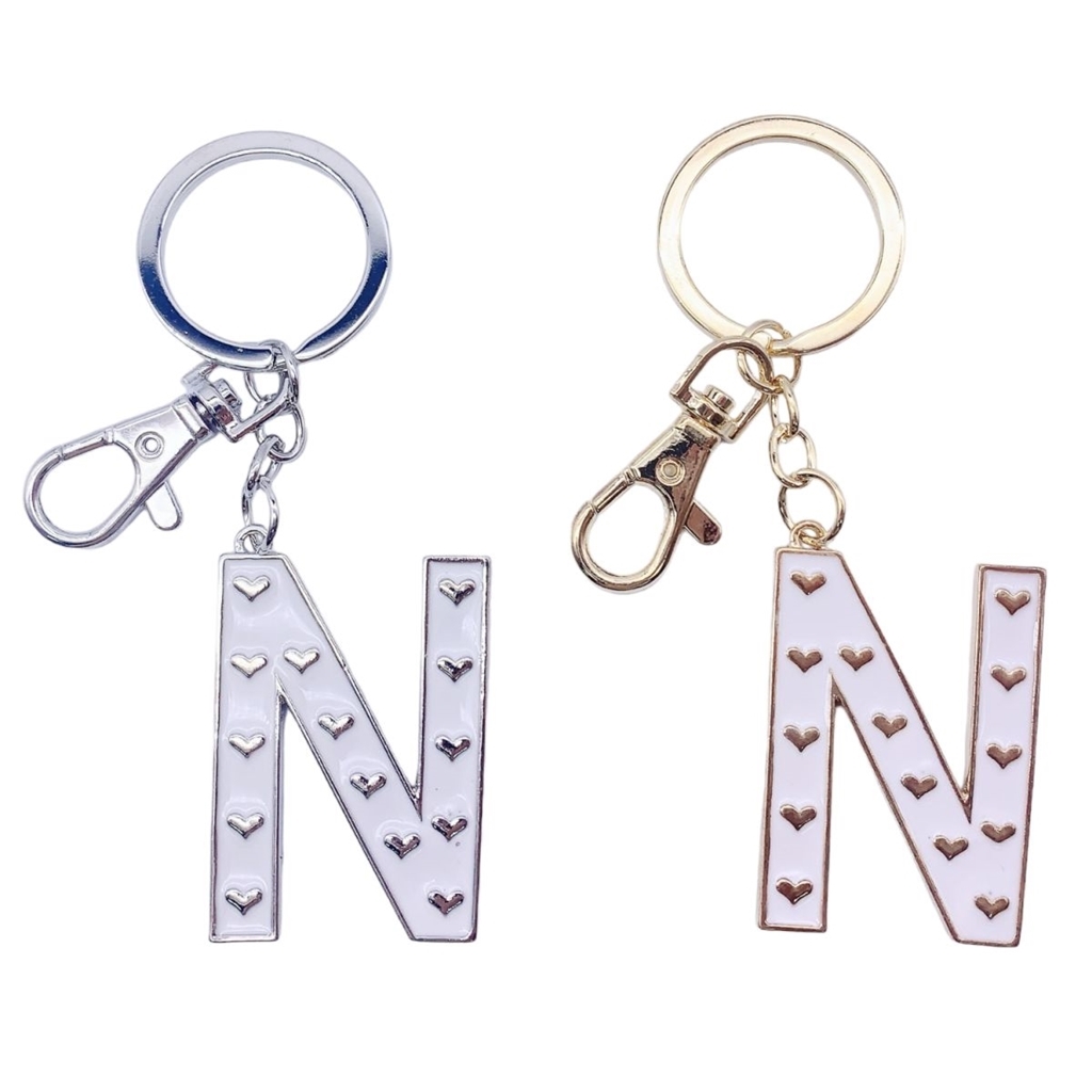 Nyckelring Guld/Silver N