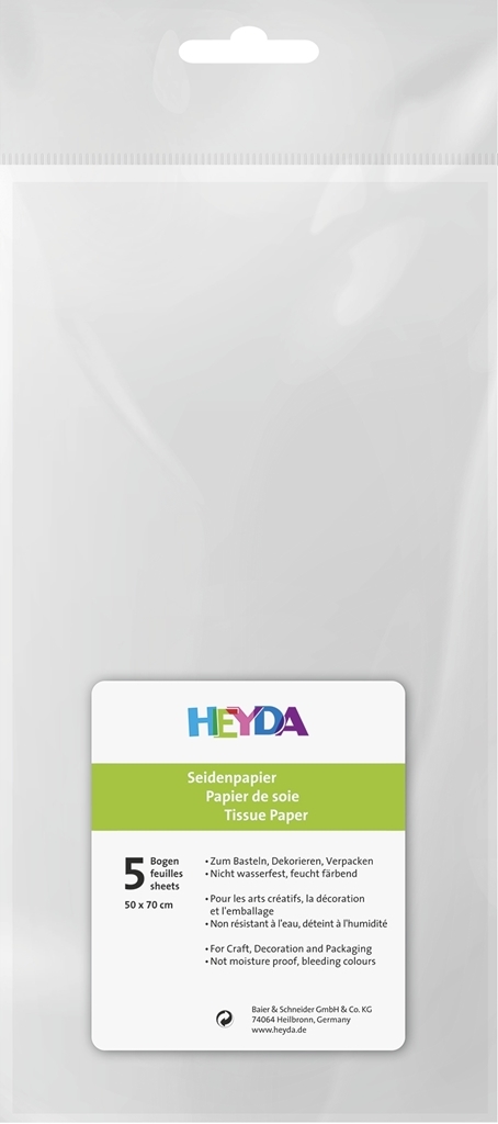 Silkespapper Vitt