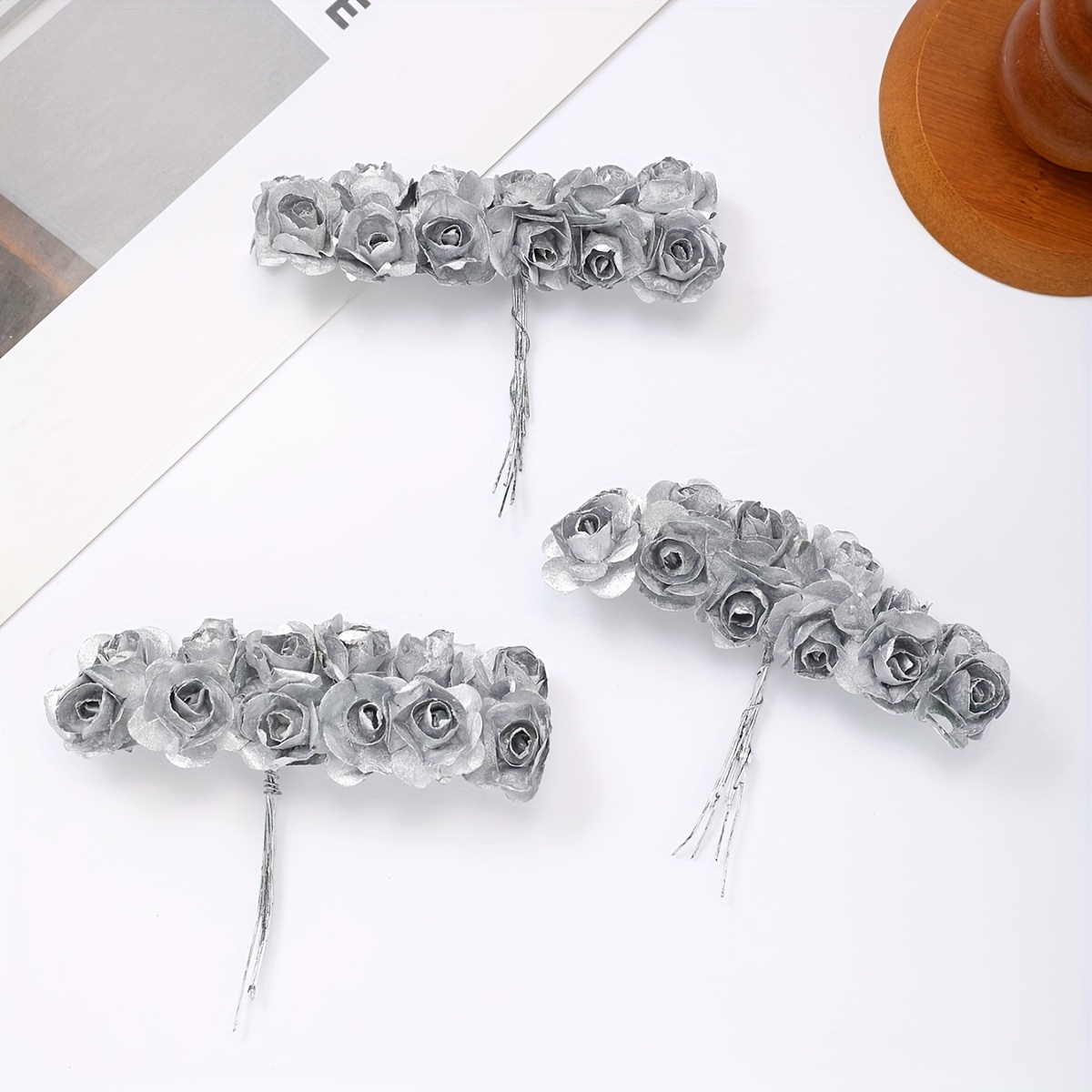 Pappersrosor Silver