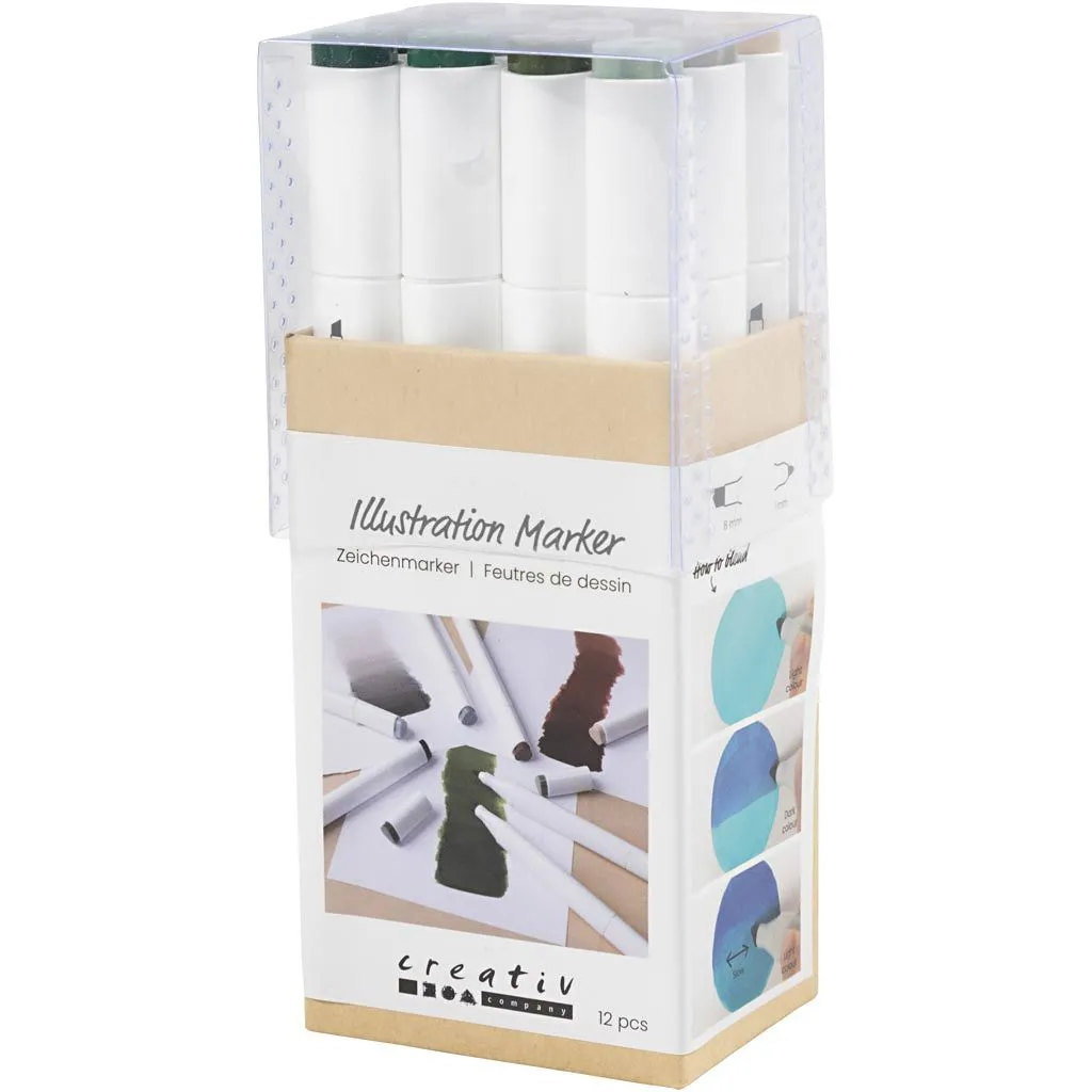Illustrations Marker Naturfärger