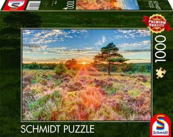 Pussel 1000 Solnedgång På Heden
