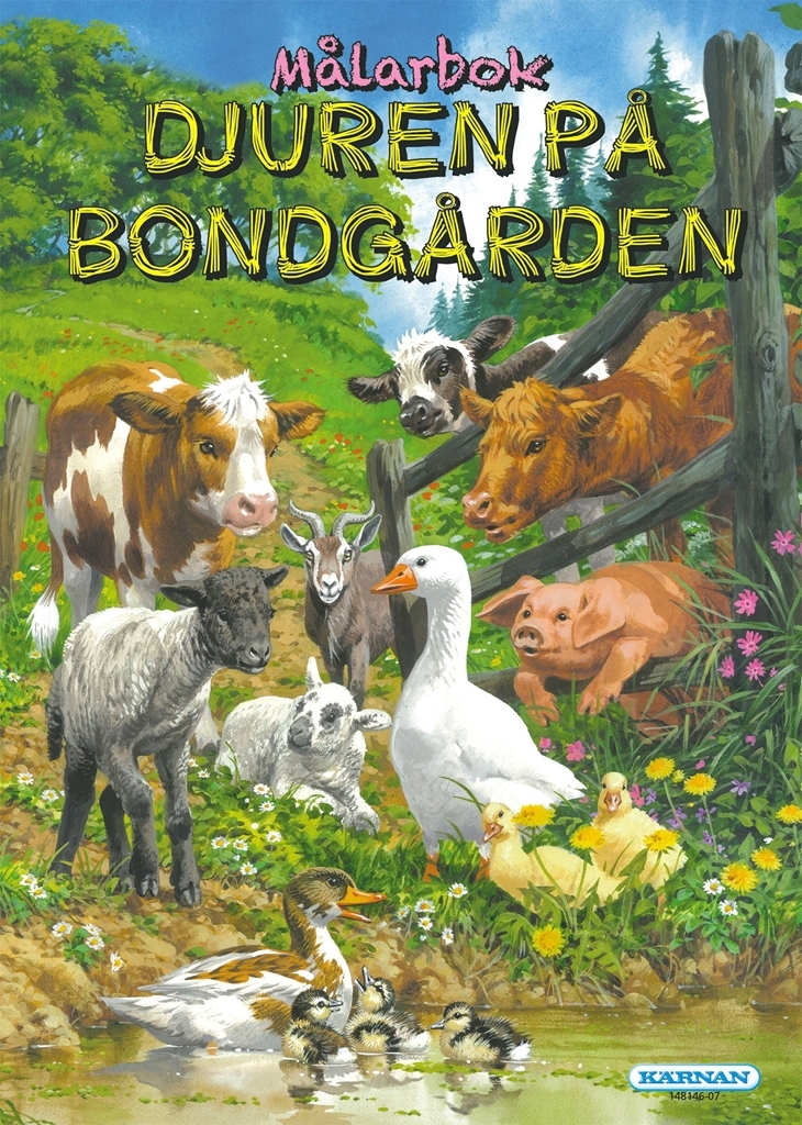 Målarbok Djuren På Bondgården
