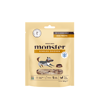 Monster Frystorkat Hundgodis Kyckling  45g